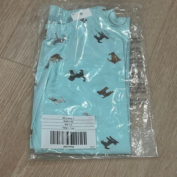 Janie and Jack, The Everyday Legging in Breezy Blue Dog Friends, Girls 5 - Picture 3 of 8